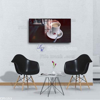 File gốc File tranh treo quán cà phê CF5153 (PNG) không nền chất lượng
