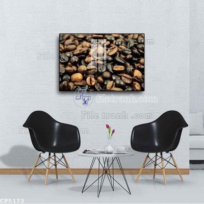 File gốc File tranh treo quán cà phê CF5173 (in lụa) chi tiết cao