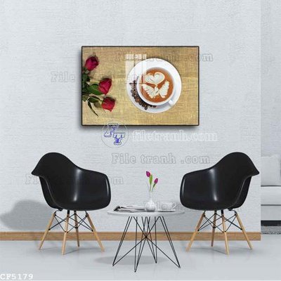 File gốc File tranh treo quán cà phê CF5179 (chuẩn CMYK) cho nhà in