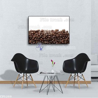 File gốc in ấn File tranh treo quán cà phê CF5209 chuẩn màu CMYK