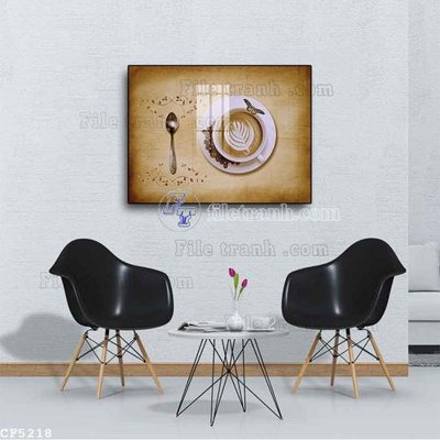 File tranh trang trí File tranh treo quán cà phê CF5218 (tải file gốc)