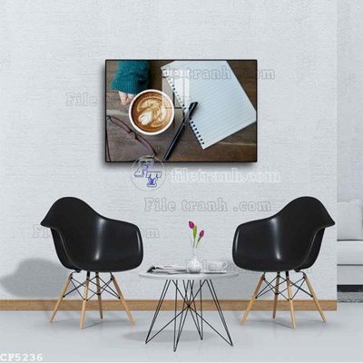 Tải file File tranh treo quán cà phê CF5236 (PSD) cho in tranh 3D