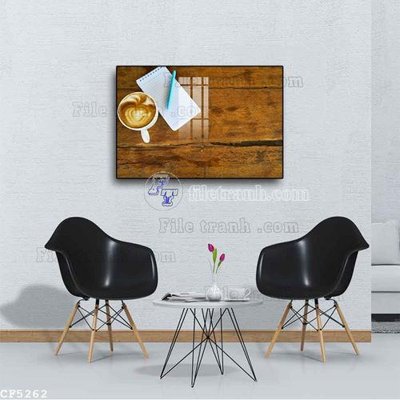 File gốc File tranh treo quán cà phê CF5262 (phong cách) tối giản