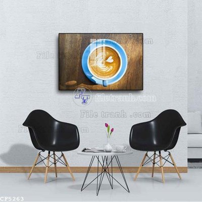 File ảnh File tranh treo quán cà phê CF5263 (gốc) in quảng cáo ngoài trời