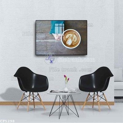 File gốc File tranh treo quán cà phê CF5298 (trang trí) cho phòng khách