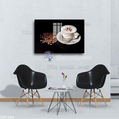File tranh quảng cáo File tranh treo quán cà phê CF5306 (file gốc) chuyên nghiệp