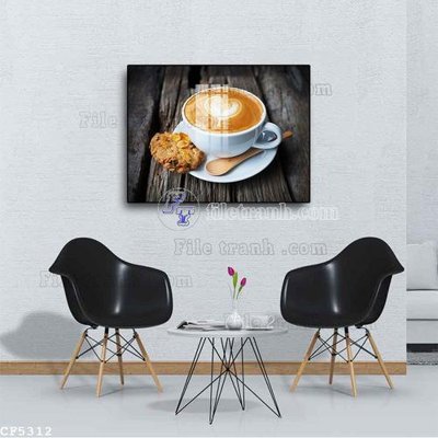 File PSD File tranh treo quán cà phê CF5312 (bản gốc) cho nhà in