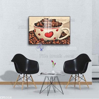Download file ảnh gốc File tranh treo quán cà phê CF5316 để in ấn