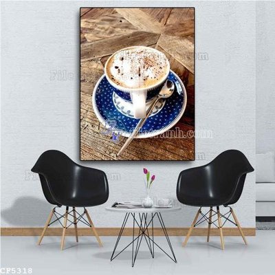 File in trần File tranh treo quán cà phê CF5318 (bản gốc) phong cảnh