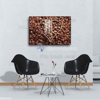 File gốc File tranh treo quán cà phê CF5327 (PNG) nền trong suốt