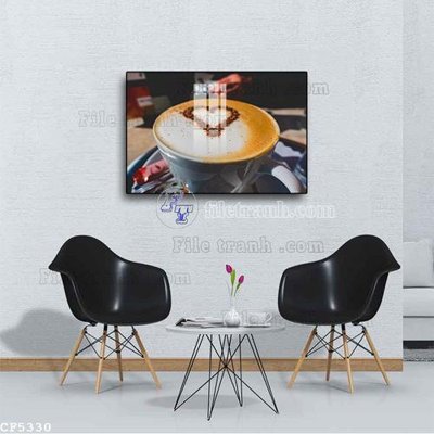 File tranh trang trí File tranh treo quán cà phê CF5330 (tải file gốc)