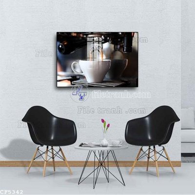 File ảnh File tranh treo quán cà phê CF5342 (gốc) cho trang trí nhà hàng