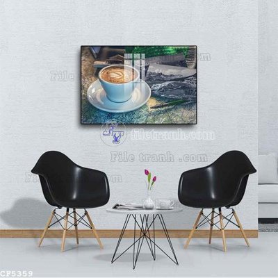 Tải file File tranh treo quán cà phê CF5359 (ảnh gốc) in tranh kính