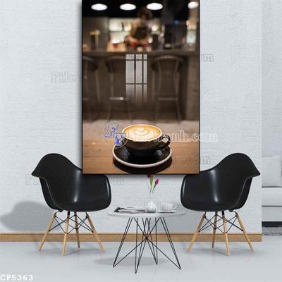 File ảnh File tranh treo quán cà phê CF5363 (gốc) in standee
