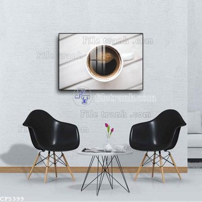 File gốc File tranh treo quán cà phê CF5399 (chuẩn màu) cho in offset