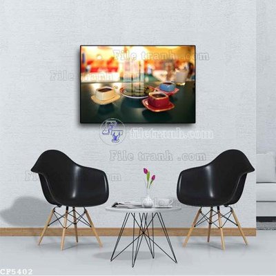 File tranh PSD File tranh treo quán cà phê CF5402 chất lượng cao