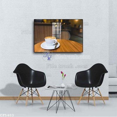 Ảnh gốc File tranh treo quán cà phê CF5403 (siêu chi tiết) để in ấn