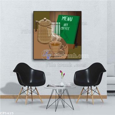 Tải file File tranh treo quán cà phê CF5425 (gốc) làm tranh treo tường