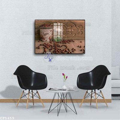 Tải file File tranh treo quán cà phê CF5459 (ảnh gốc) in tráng gương