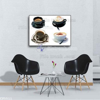 Hình ảnh file gốc in trần nhà File tranh treo quán cà phê CF5511