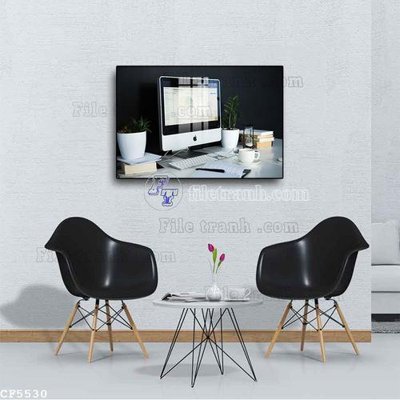 Hình ảnh file gốc in trần nhà File tranh treo quán cà phê CF5530