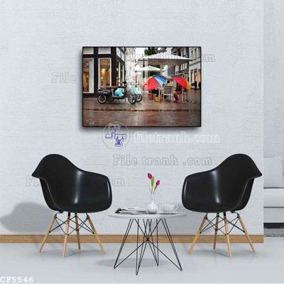 Tải file File tranh treo quán cà phê CF5546 (gốc) in tranh tráng gương
