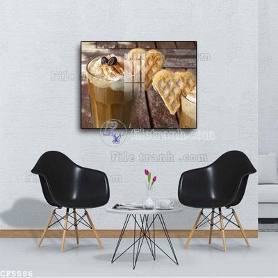 Ảnh gốc File tranh treo quán cà phê CF5586 (siêu chi tiết) để in ấn