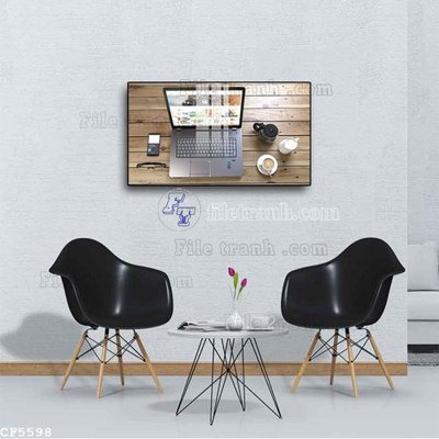 File ảnh File tranh treo quán cà phê CF5598 (gốc) cho trang trí nhà hàng