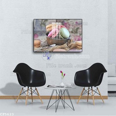 File gốc File tranh treo quán cà phê CF5623 (in lụa) trang trí tường