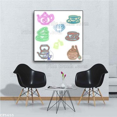 File PSD File tranh treo quán cà phê CF5655 (gốc) cho in quảng cáo