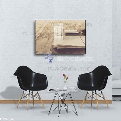 File in lụa File tranh treo quán cà phê CF5656 (tân cổ điển) File tranh treo quán cà phê CF5656