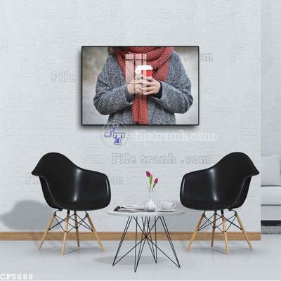 File gốc File tranh treo quán cà phê CF5688 (trang trí) phòng ngủ