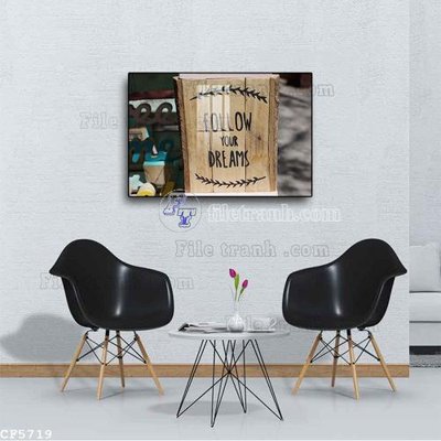 File in trần File tranh treo quán cà phê CF5719 (bản gốc) phong cảnh