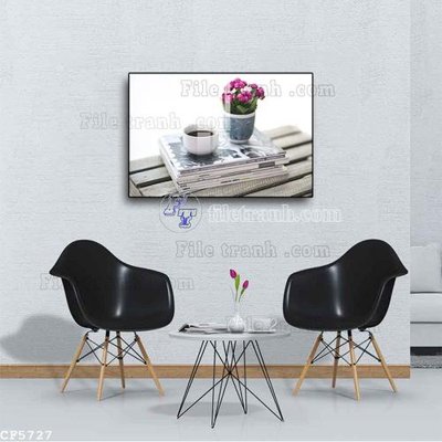 File tranh gốc File tranh treo quán cà phê CF5727 (sắc nét từng chi tiết)