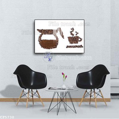File gốc File tranh treo quán cà phê CF5730 (phong cách) châu Âu