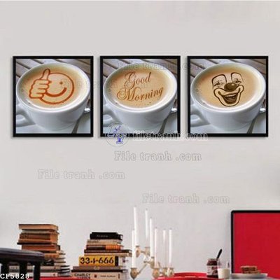 File gốc in ấn File tranh treo quán cà phê CF5828 chuẩn màu CMYK