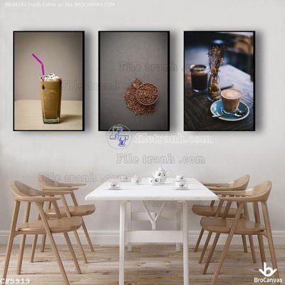 File gốc File tranh treo quán cà phê CF5919 (dành cho trang trí nội thất)