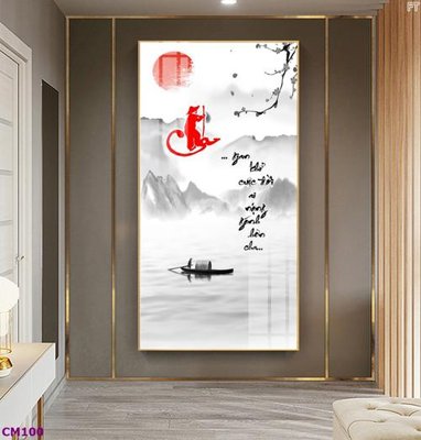 File gốc File tranh thư pháp cha mẹ CM100 (in tráng gương) sang trọng