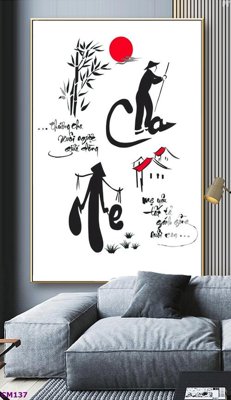 File gốc File tranh thư pháp cha mẹ CM137 (cho in ấn) từ Filetranh.com