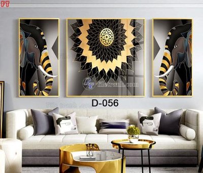 Ảnh gốc File tranh bộ hiện đại D-056 (độ nét cao) in mica