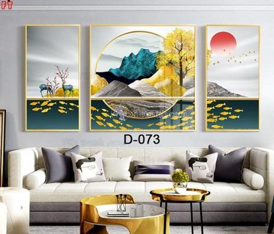 File tranh File tranh bộ hiện đại D-073 (file gốc) chủ đề phong thủy
