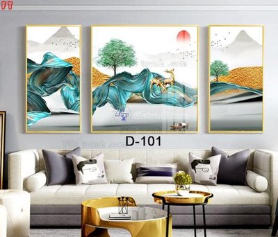 File PSD File tranh bộ hiện đại D-101 (chất lượng in ấn)