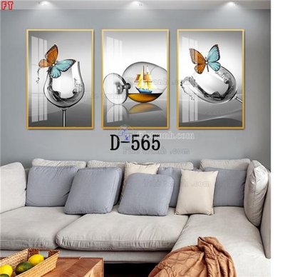 File gốc File tranh bộ hiện đại D-565 (in lụa) tranh phong thủy