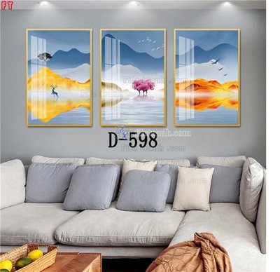 File gốc File tranh bộ hiện đại D-598 (in lụa) chi tiết cao