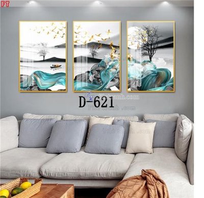 File tranh File tranh bộ hiện đại D-621 (bản gốc) in lụa 5D