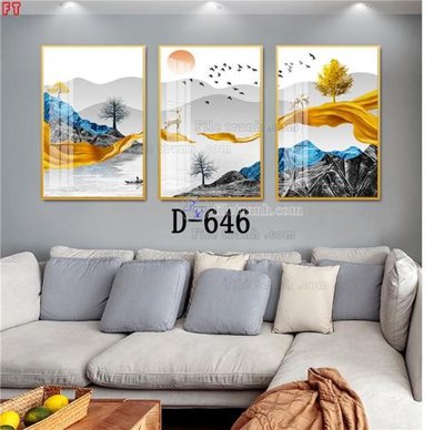 Tải file File tranh bộ hiện đại D-646 (gốc) chủ đề hoa sen