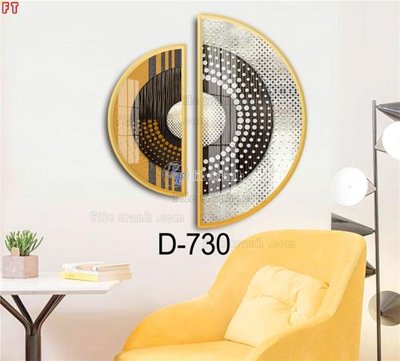 File ảnh File tranh bộ hiện đại D-730 (gốc) cho trang trí nội thất