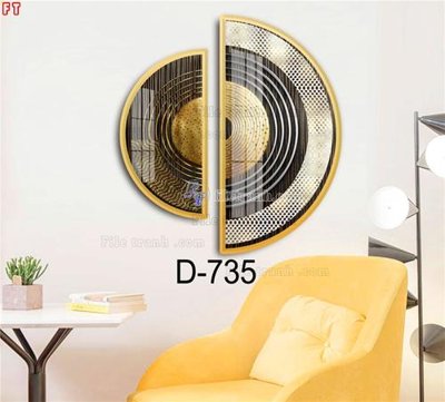 File in ấn File tranh bộ hiện đại D-735 (bản gốc) sắc nét