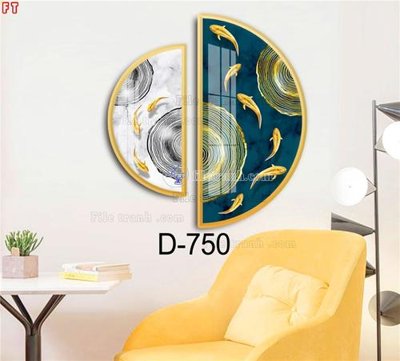 Download file gốc File tranh bộ hiện đại D-750 (in mica) trong suốt