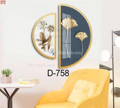 File gốc File tranh bộ hiện đại D-758 (in mica) cắt laser